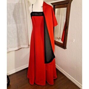 Urban Girl Nites Christmas Red and Black Elegant Gown Crinoline 90's vintage NWT